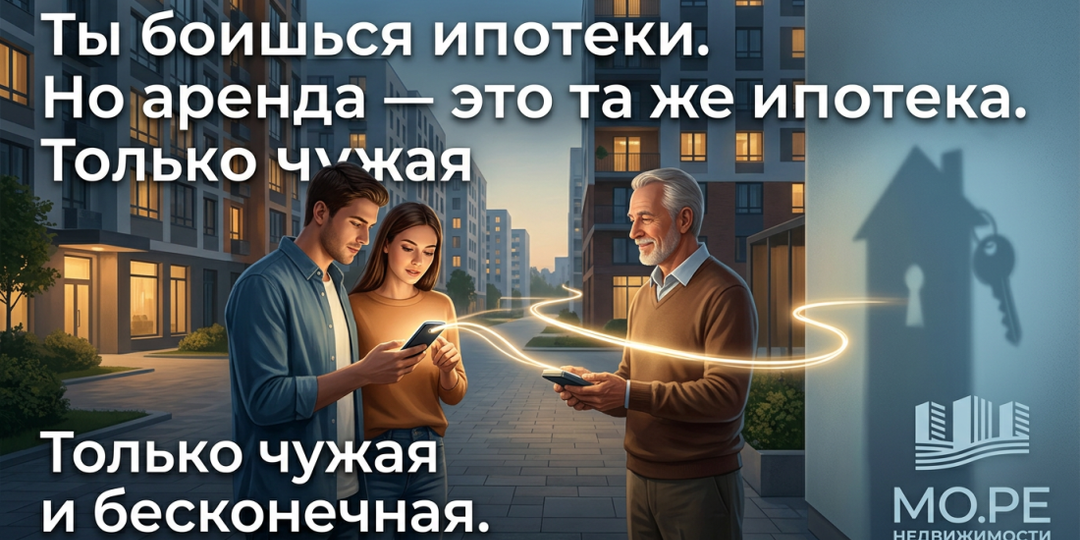 Ты боишься ипотеки. Но аренда — это та же ипотека. Только чужая и бесконечная