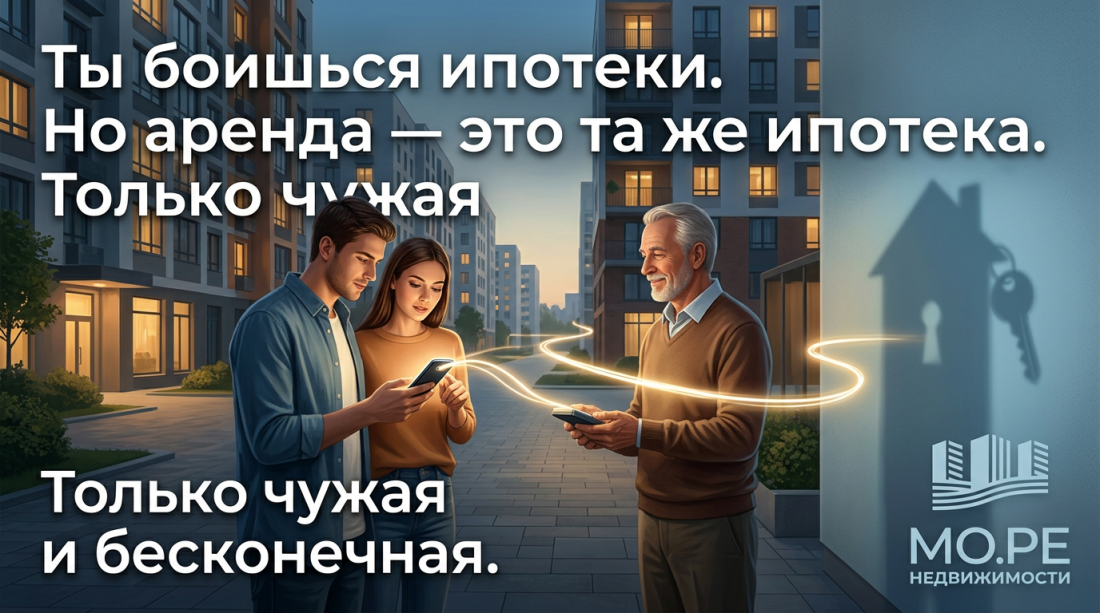 Ты боишься ипотеки. Но аренда — это та же ипотека. Только чужая и бесконечная