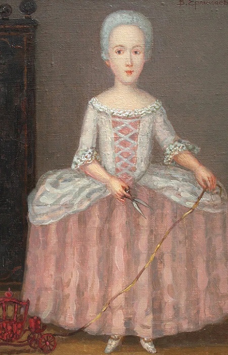    Юная София Августа Фредерика, известная как принцесса Фике, в детстве.