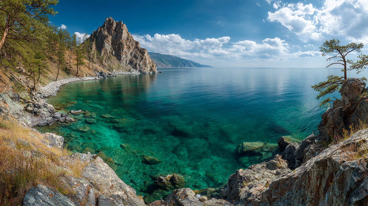 ОзероБайкал, бездонная синяя вода