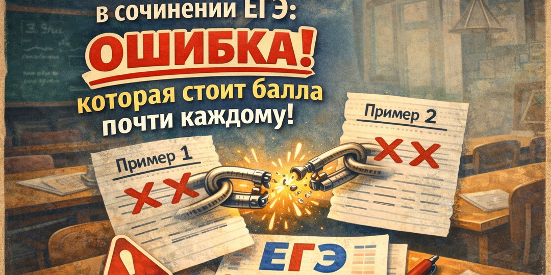 Связь между примерами в сочинении ЕГЭ: ошибка, которая стоит балла почти каждому