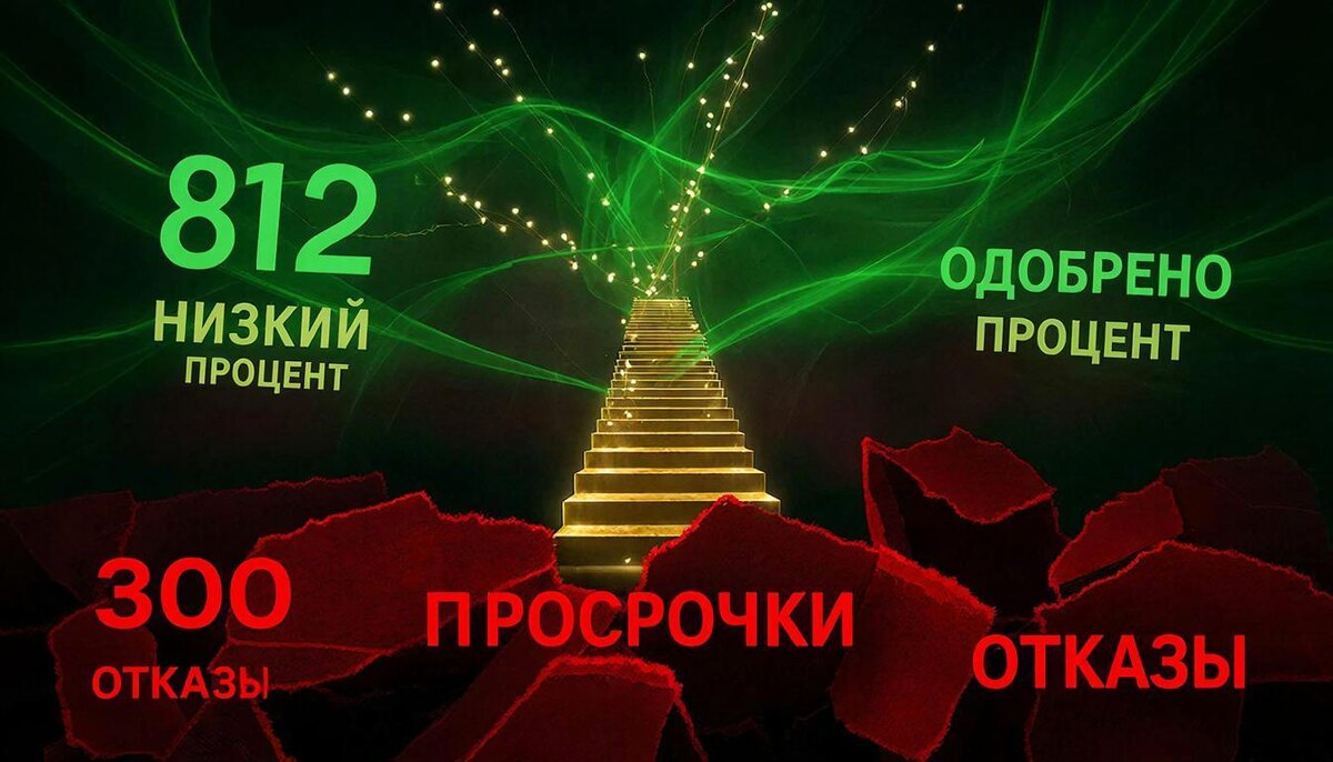 Абстрактная визуализация роста кредитного рейтинга