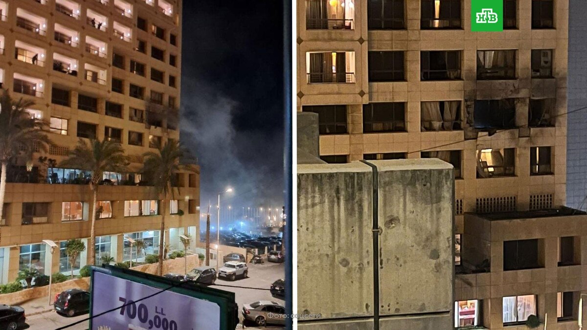    СМИ: отель в центре Бейрута подвергся удару