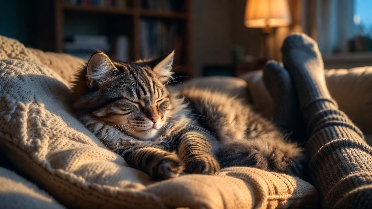 Подушка превратилась в лежанку