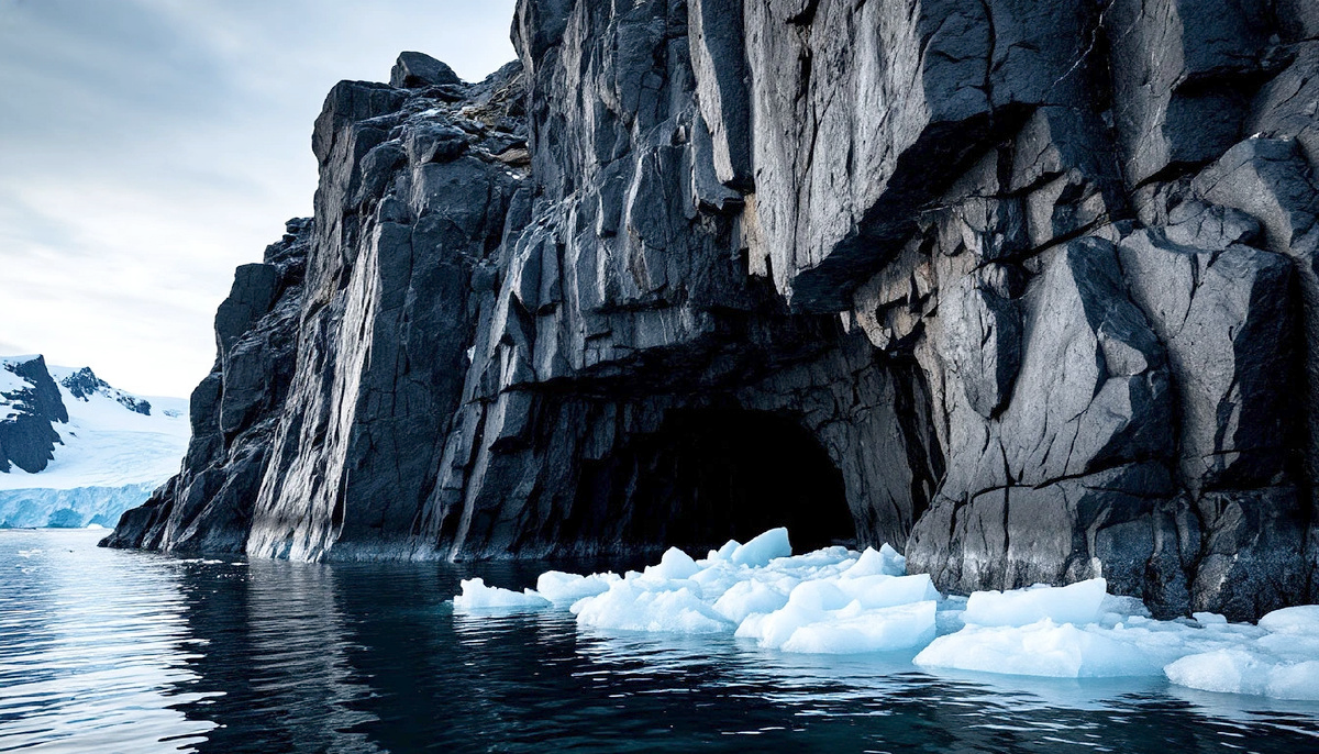 Это был достаточно большой проход в оттаявших скалах.