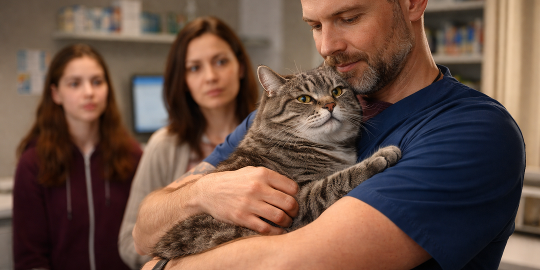 Кота принесли “слишком злого”. Через десять минут он уже сидел у меня на руках — не всем это понравилось