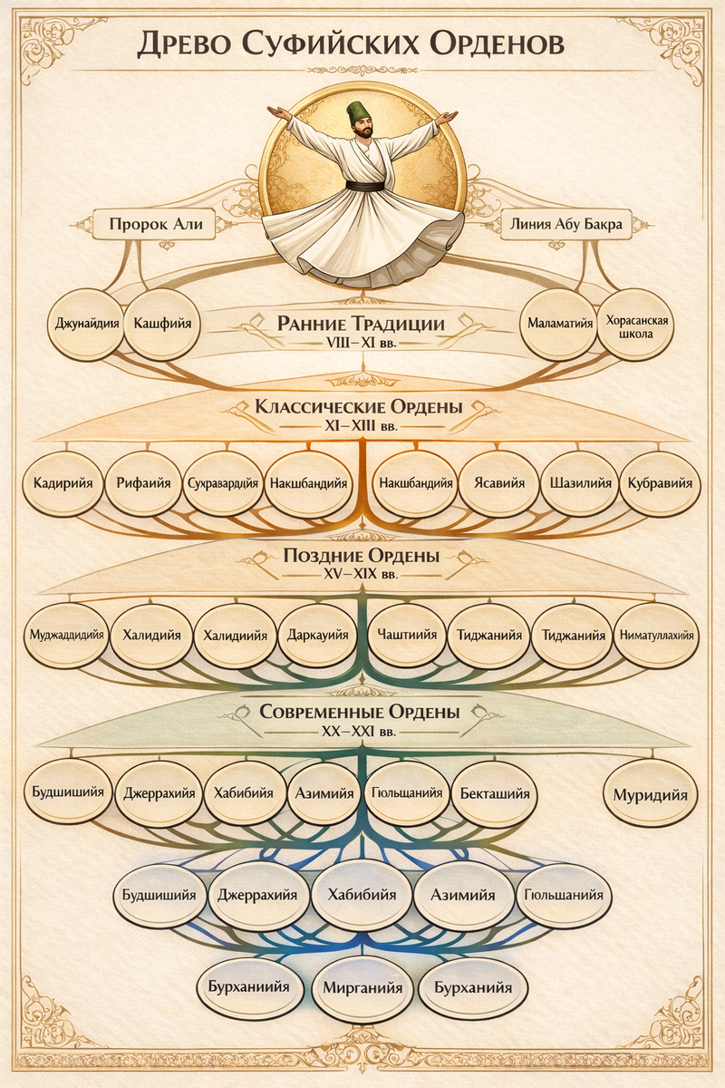 Древо суфийских орденов