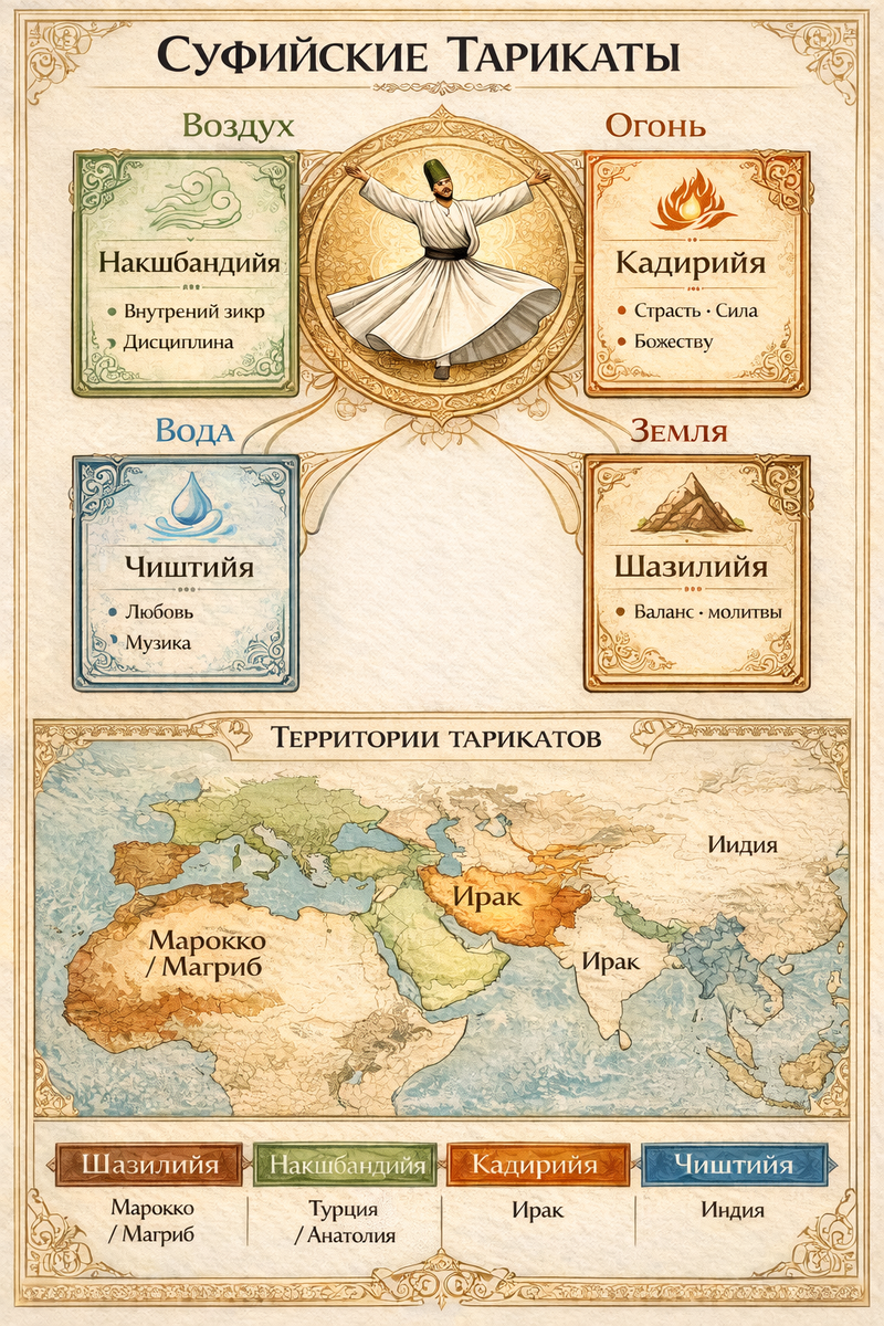 География суфийских орденов 