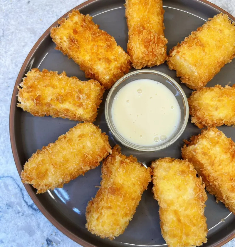 Жареное молоко со сгущенкой.