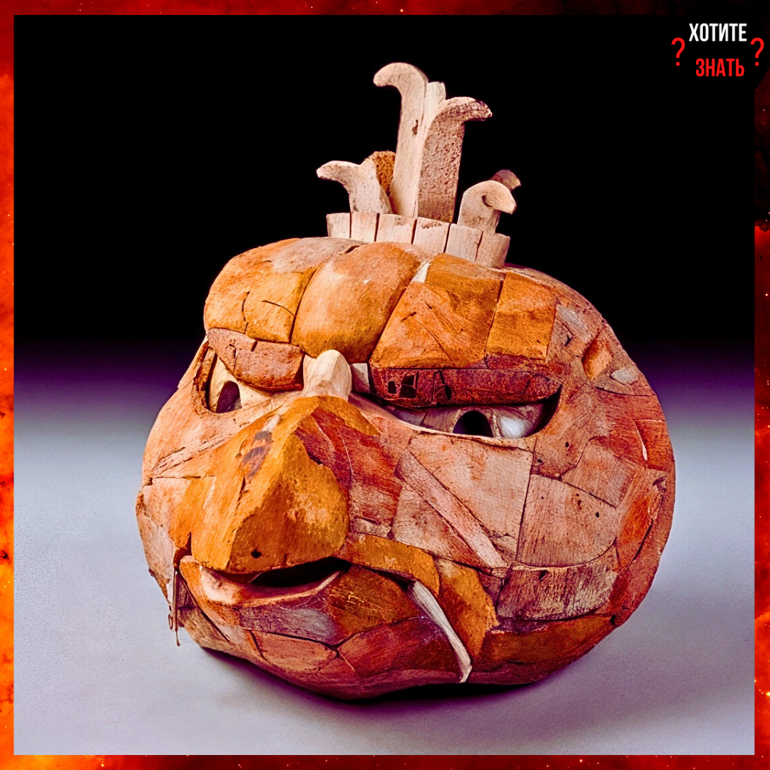 Нагрудное мозаичное украшение майя в виде головы птицы