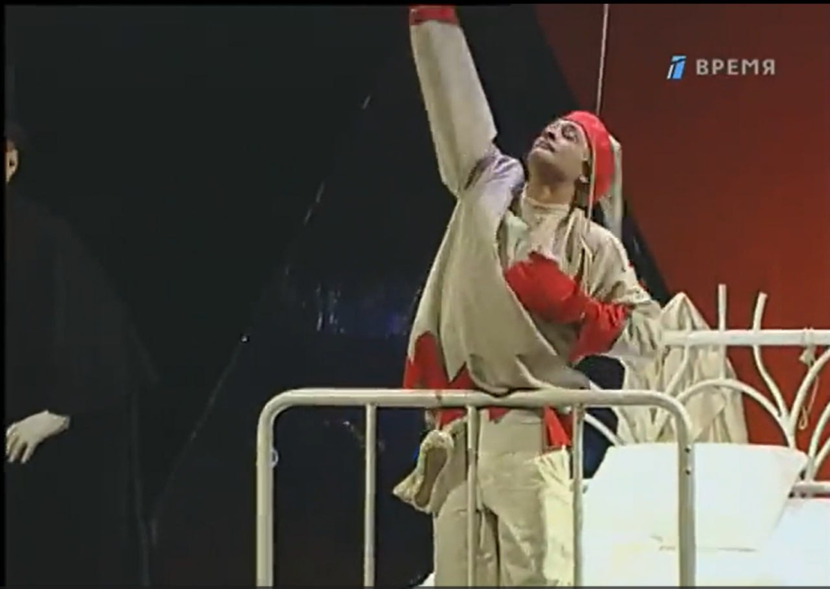 Александр Домогаров. "Нижинский, сумасшедший божий клоун". Скрин фото с видео
