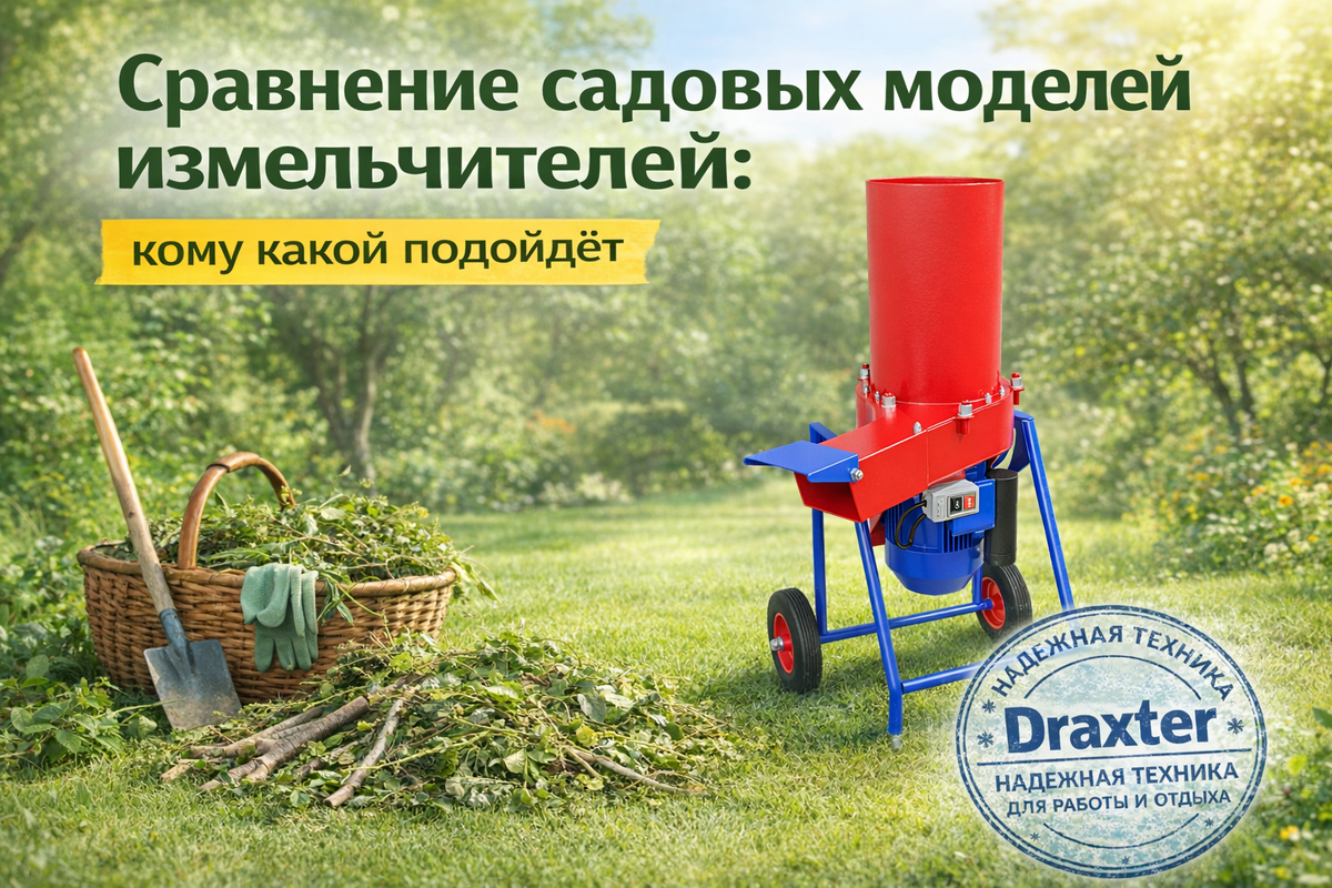 Садовый измельчитель Draxter, Станкопромгрупп