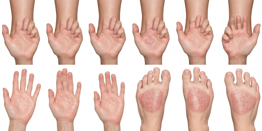 Псориаз ладоней и стоп — особенности проявлений