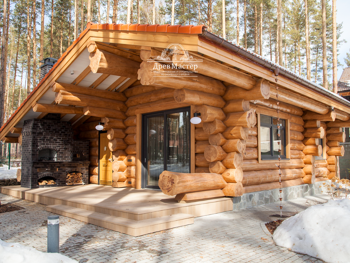 Проект "Таежная заимка": баня или гостевой дом-баня