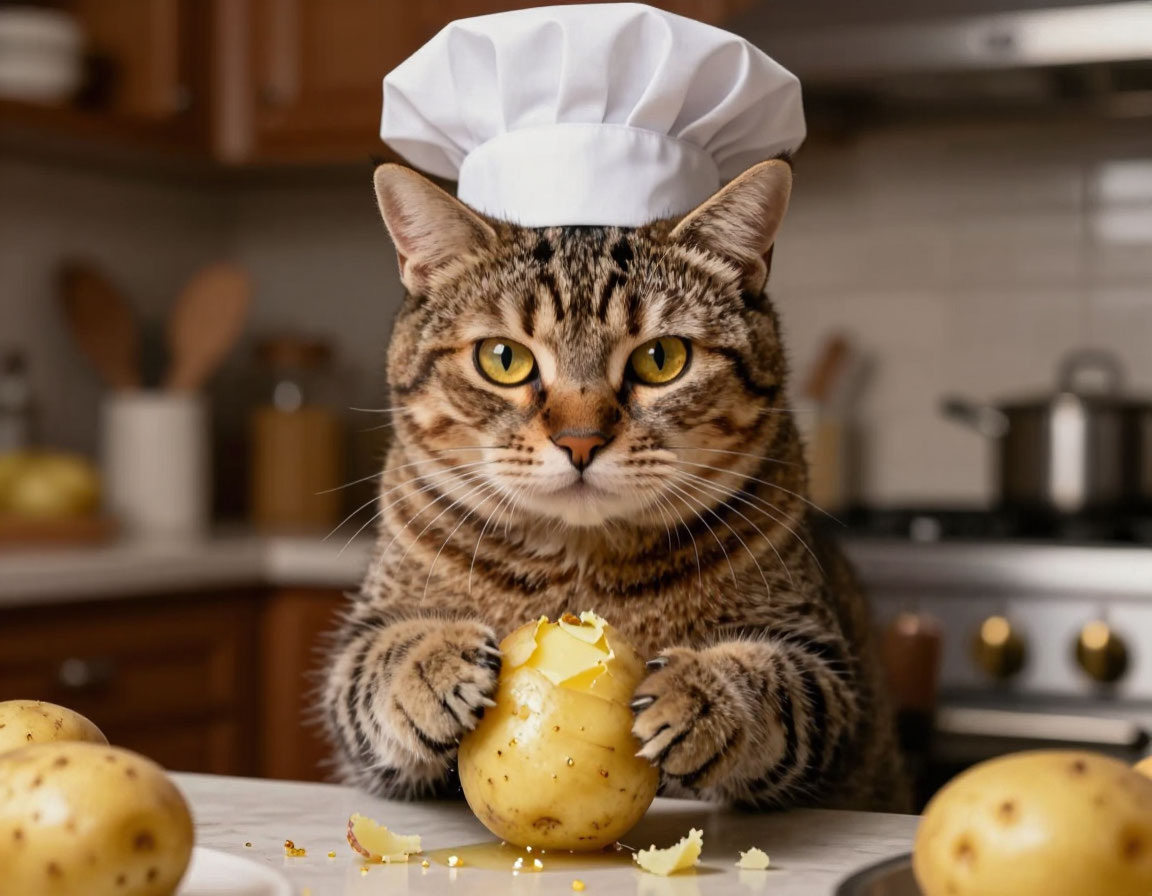 Очищаю картофель в мундире