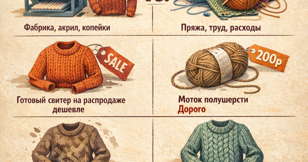 Выгодно ли вязать самой или проще пойти в магазин?