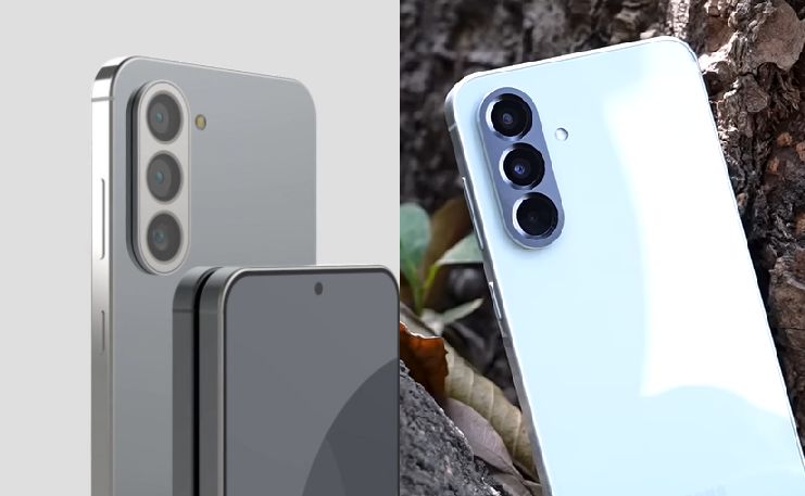 Рендер  Galaxy A57 и  Galaxy A56 справа