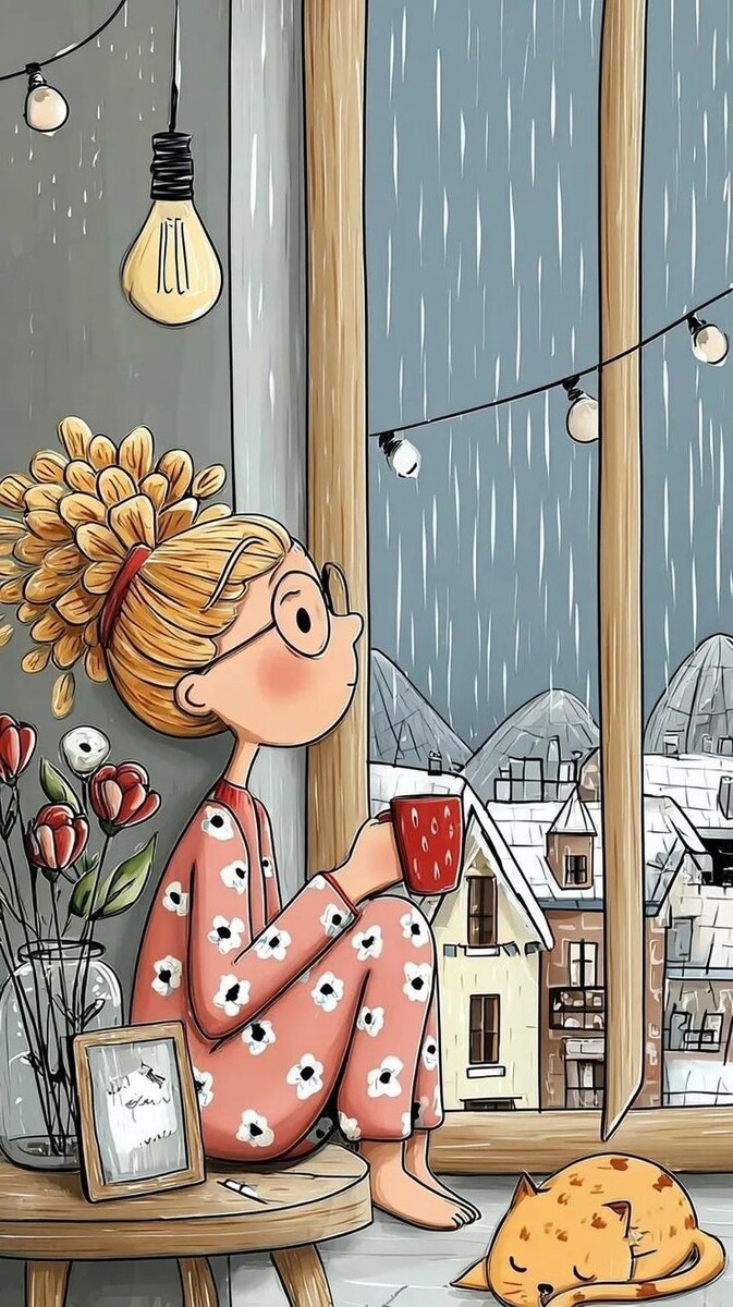 Утречком.. Приоткрыла форточку.. 