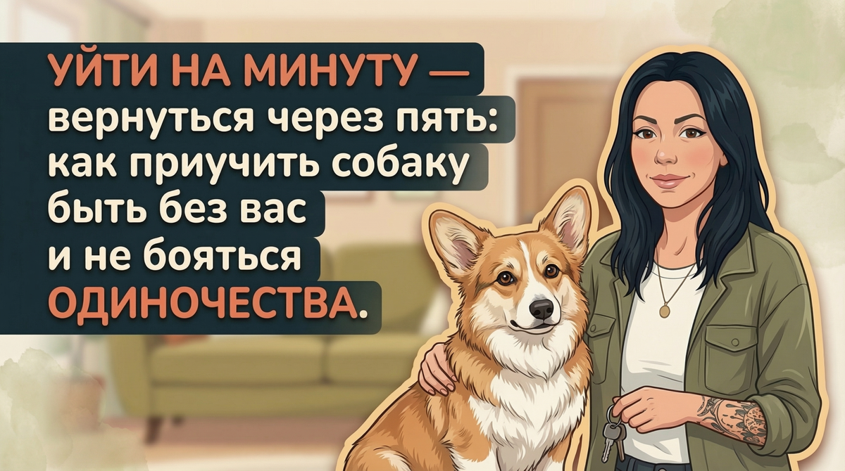    Анна и собака показывают мягкий подход к страху одиночества и уходам. Анна Марковская