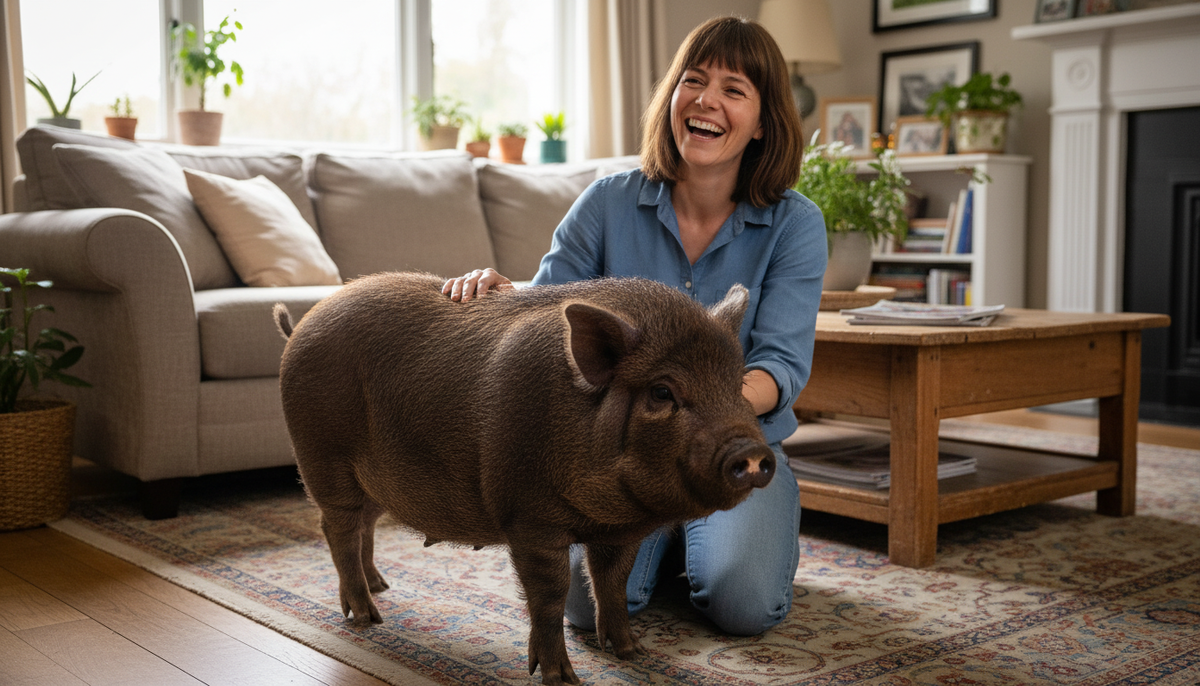 Да, это тот самый «карманный» мини-пиг через 4 года 🐷