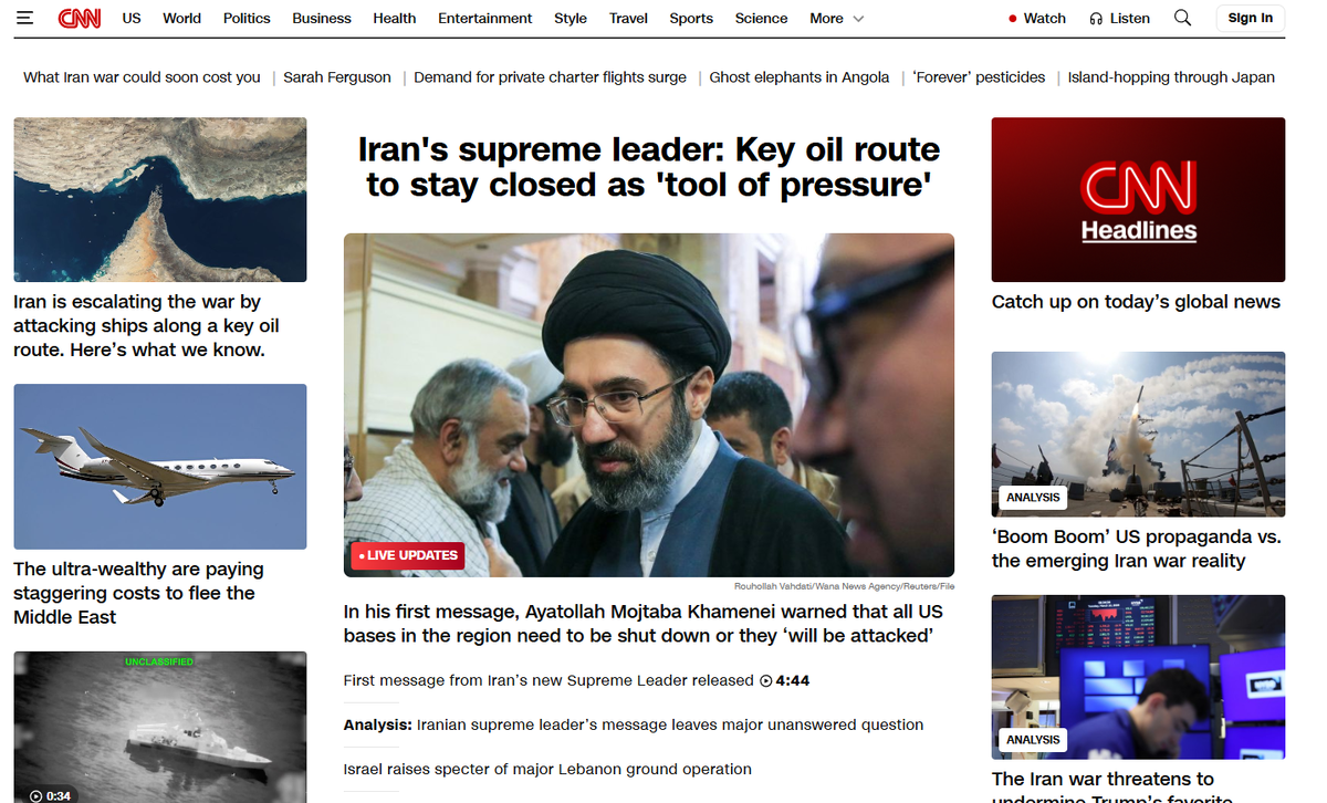 CNN со смаком топчется на администрации Белого дома. Прекрасное справа: бум-бум пропаганда против реальной войны!