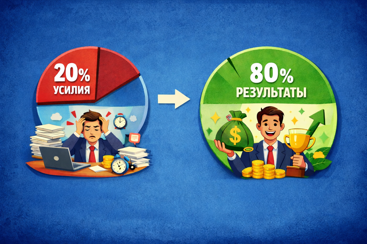 20% действий дают 80% результата