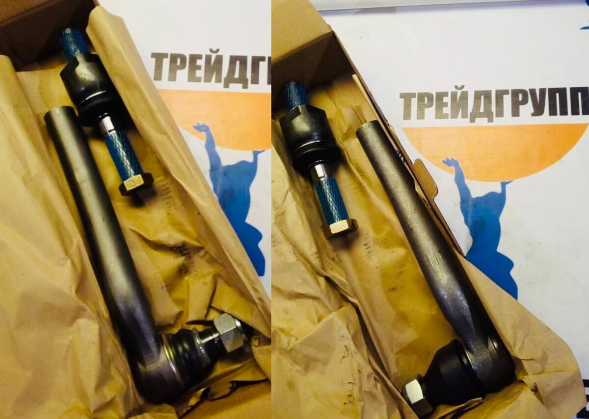 на фото рулевые тяги (левая ZGAQ-02242 и правая ZGAQ-02246) на колесные экскаваторы Hyundai R140W-9