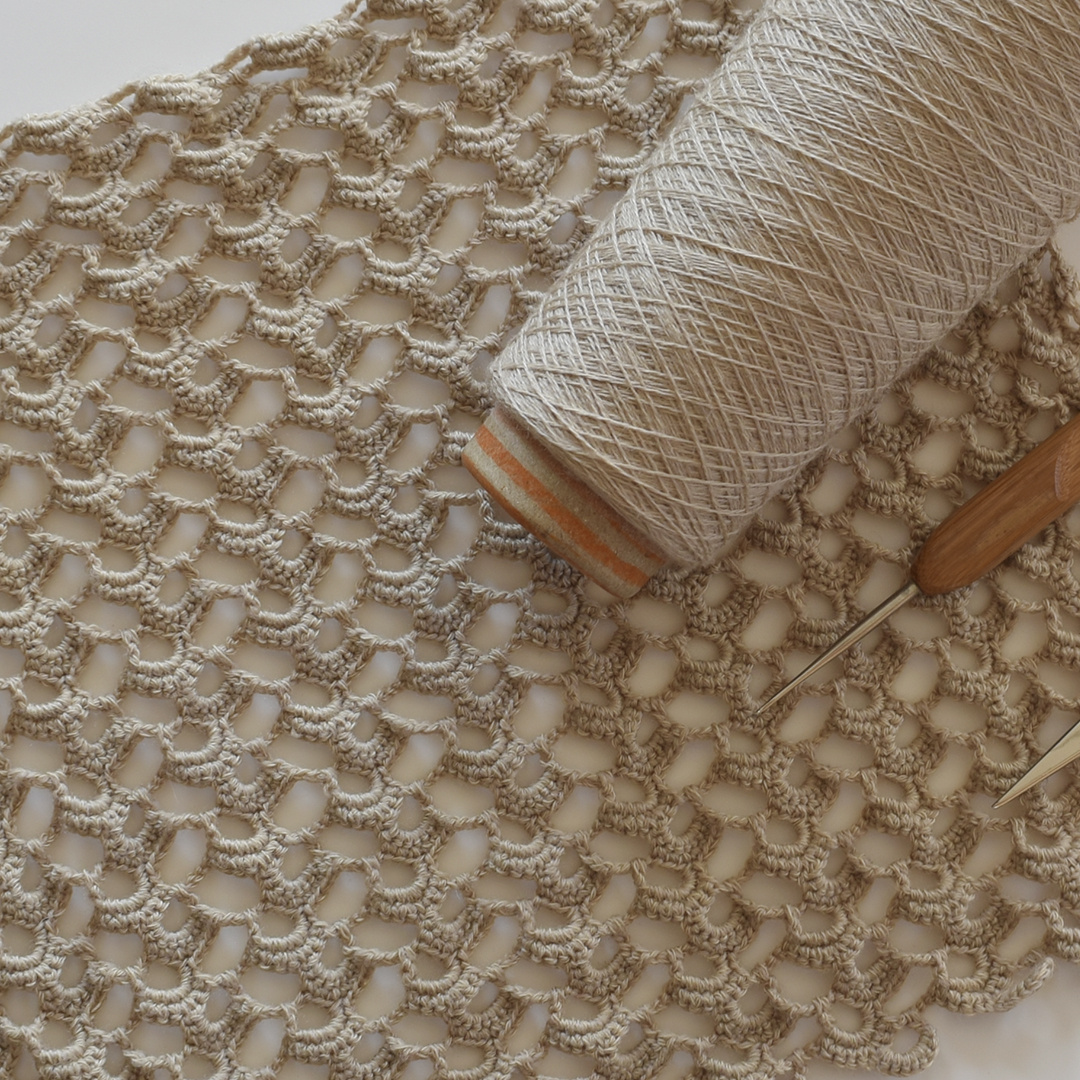 Узор связан из мериноса с хлопокм