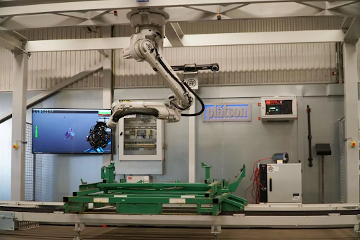 Система с лазерным сканером. В составе системы сканер, промышленный робот, локатор