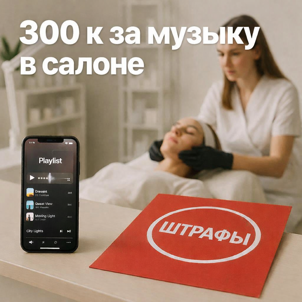 Штрафы за музыку в салоне красоты