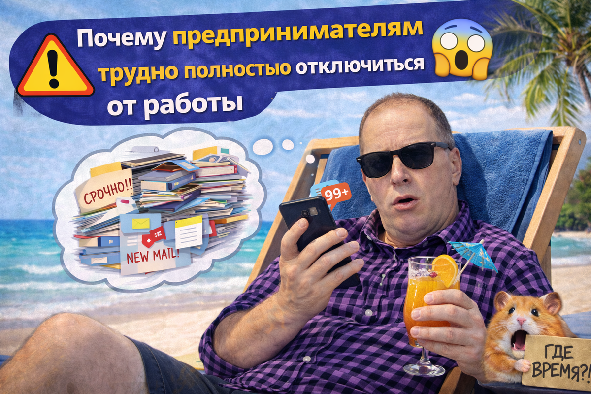 Почему предпринимателям трудно полностью отключиться от работы