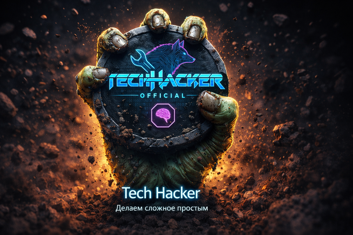 {"object": { "type": "zombie hand", "details": { "texture": "rotting, decomposed, greenish skin", "position": "emerging from the ground", "action": "clutching my logo tightly" } }, "object": { "type": "logo","appearance": "gloss, stone, circle" }, "background": _BOS_ "setting": "dark soil and dust particles in slow motion", "lighting": "cinematic, spectacular lighting from below", "atmosphere": "horror meets advertising, surreal contrast" }, "composition": _BOS_ "frame": "extreme close-up", "focus": "logo and zombie hand", "movement": "earth and dust flying in in the air", "orientation": "portrait" }, "corporate identity" "slogan": "Tech Hacker Makes complex things simple" (in two lines, first line, first two words), "location": "lower center at hand"}, "mood": "dark comedy, cinematic horror with a commercial bent"}. Size 16:9