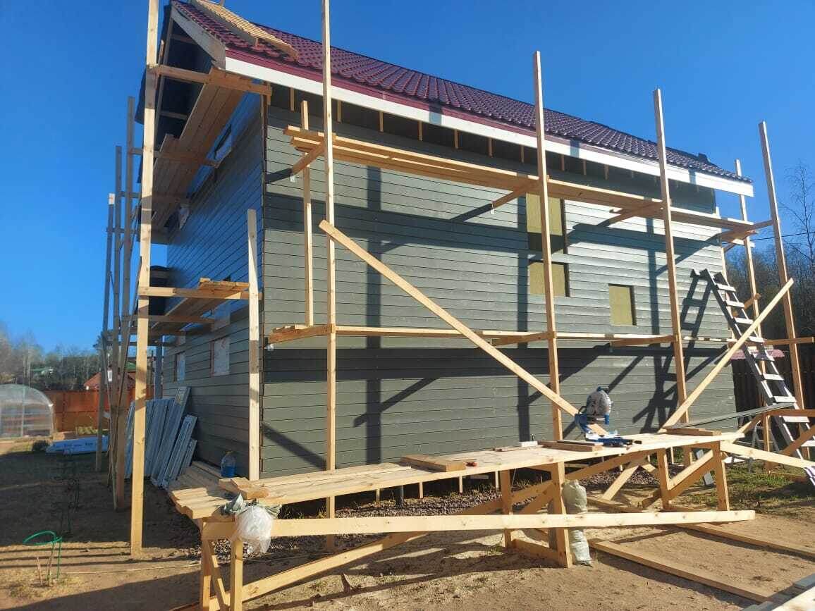 Строительство каркасного дома в деревне Ладога Ленинградской области