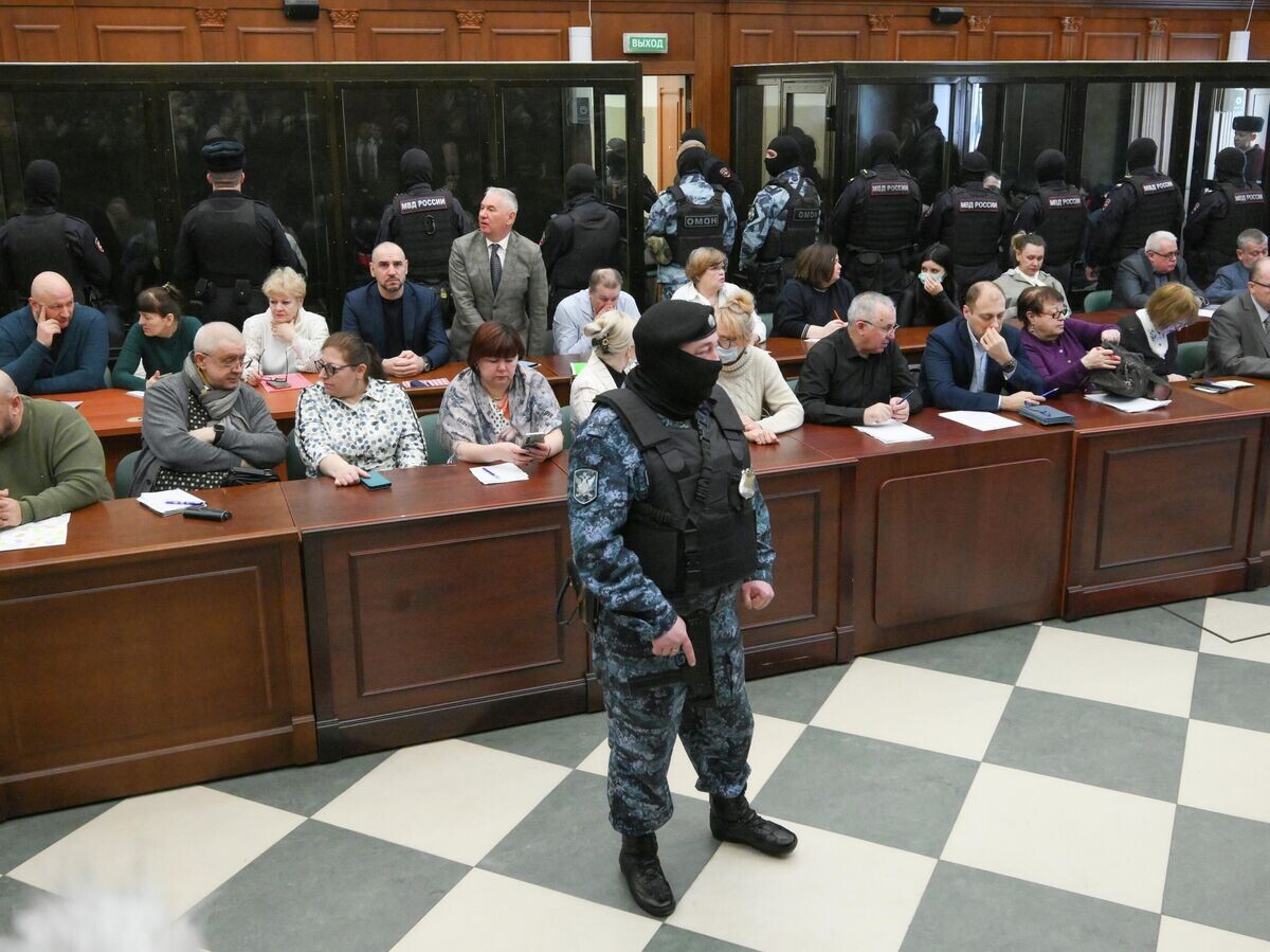    Обстановка в зале суда перед оглашением приговора обвиняемым в совершении теракта в концертном зале "Крокус Сити Холл" | © РИА Новости / Григорий Сысоев