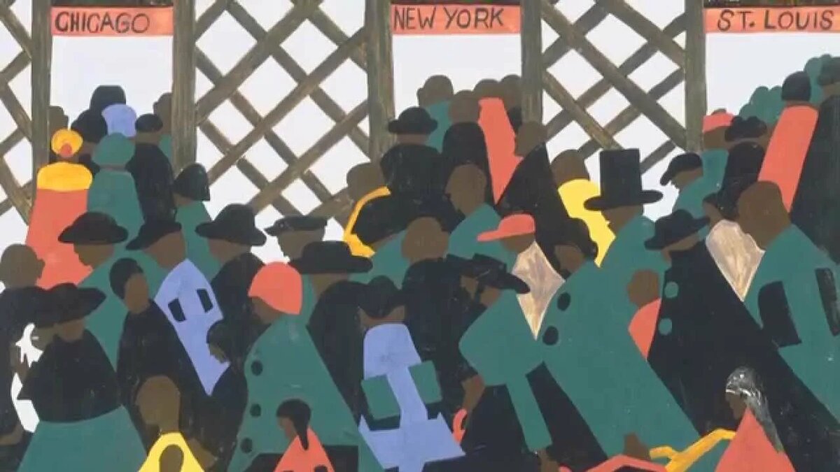     Джейкоб Лоуренс. Картина из серии «Миграция». 1941   
undefined