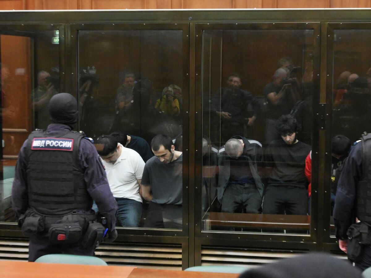    Заседание суда по делу о теракте в концертном зале "Крокус Сити Холл" © РИА Новости . Григорий Сысоев