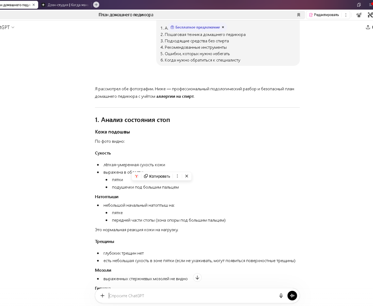 Моё общение с ChatGPT