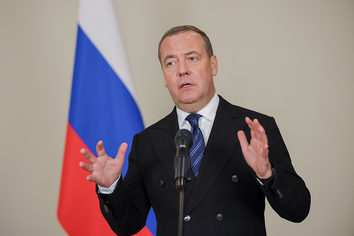 Медведев остановился на влиянии современных технологий на военные конфликты.  Фото: из фотобанка Фонда Росконгресс photo.roscongress.org / Анатолий Медведь