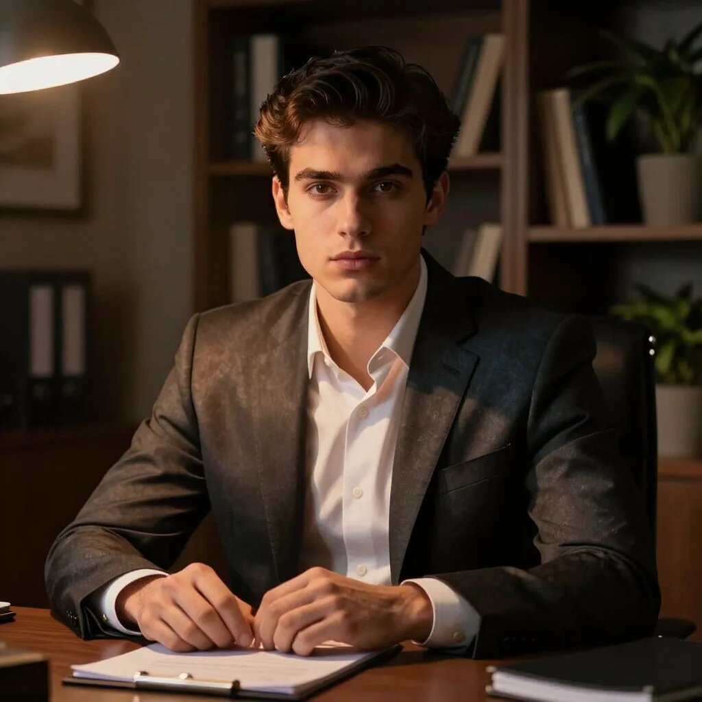 В офисе. Иллюстрация сгенерирована нейросетью