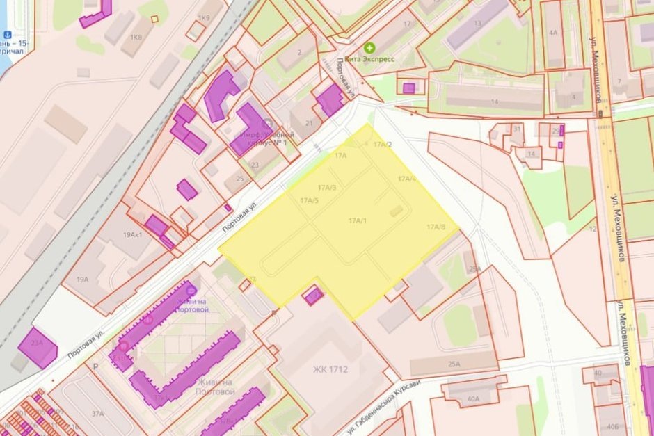   скриншот публичной кадастровой карты