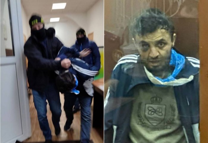 Далерджон Мирзoев* на избрании меры пресечения. Фото судов общей юрисдикции города Москвы.