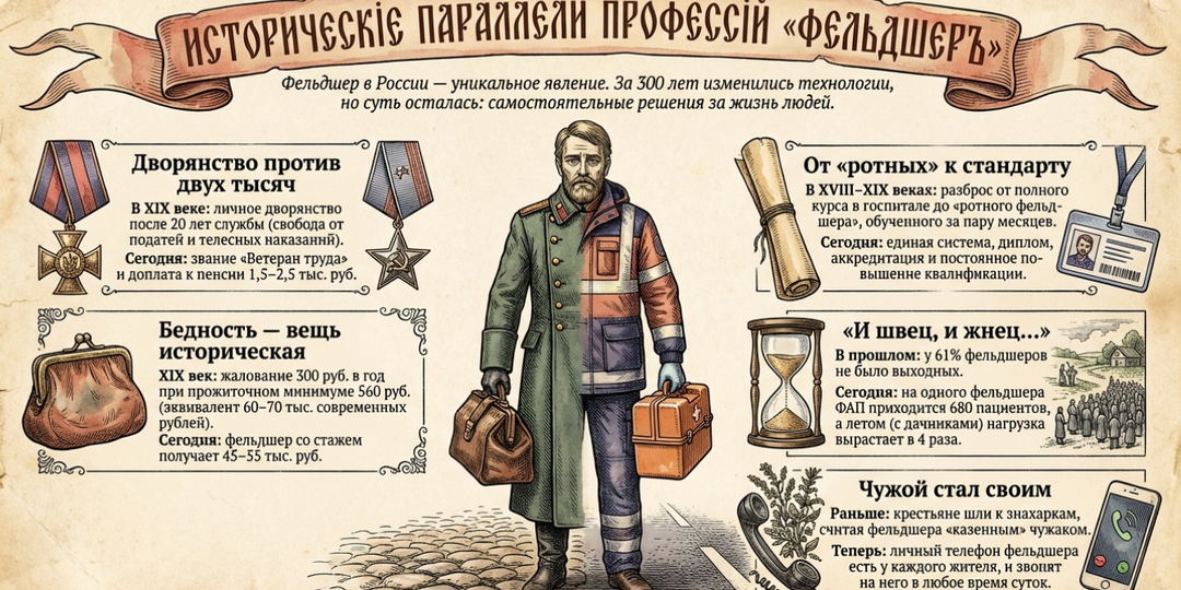 Исторические параллели профессии «Фельдшер»: 10 интересных фактов