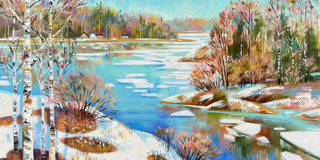 Нежная весна в живописи художницы Анастасии Лобановой.