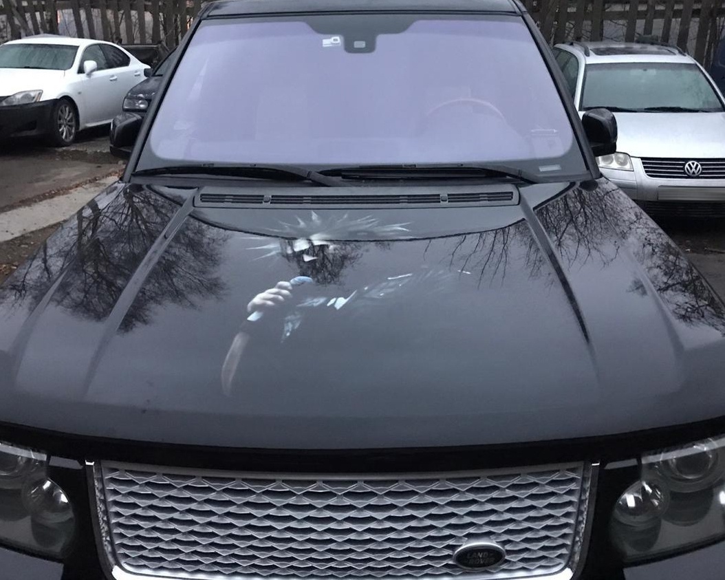 Аэрография на капоте автомобиля, выполненная на заказ