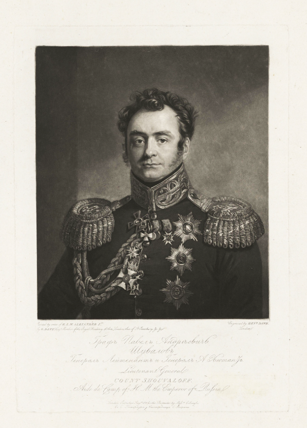 Граф Павел Андреевич Шувалов. Г. Э. Доу (Henry Edward Dawe), 1825 г.
