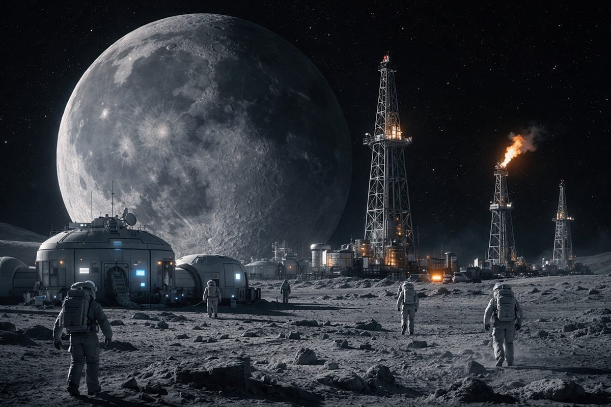    Россия готовится к тому, что богатсва Сибири иссякнут и полезные ресурсы придётся добывать буквально на небе. Фото: нейросеть