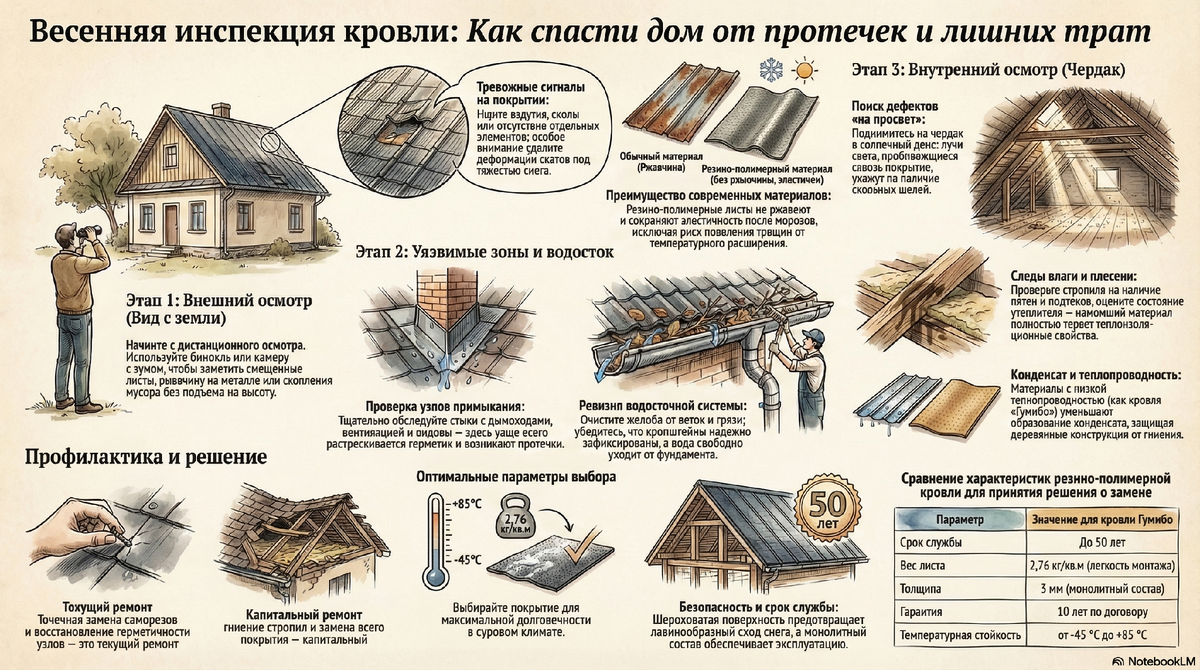 Инфографика- весення инспекция кровли