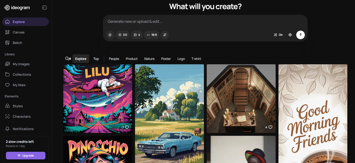 Фрагмент окна Идеограм (Ideogram)