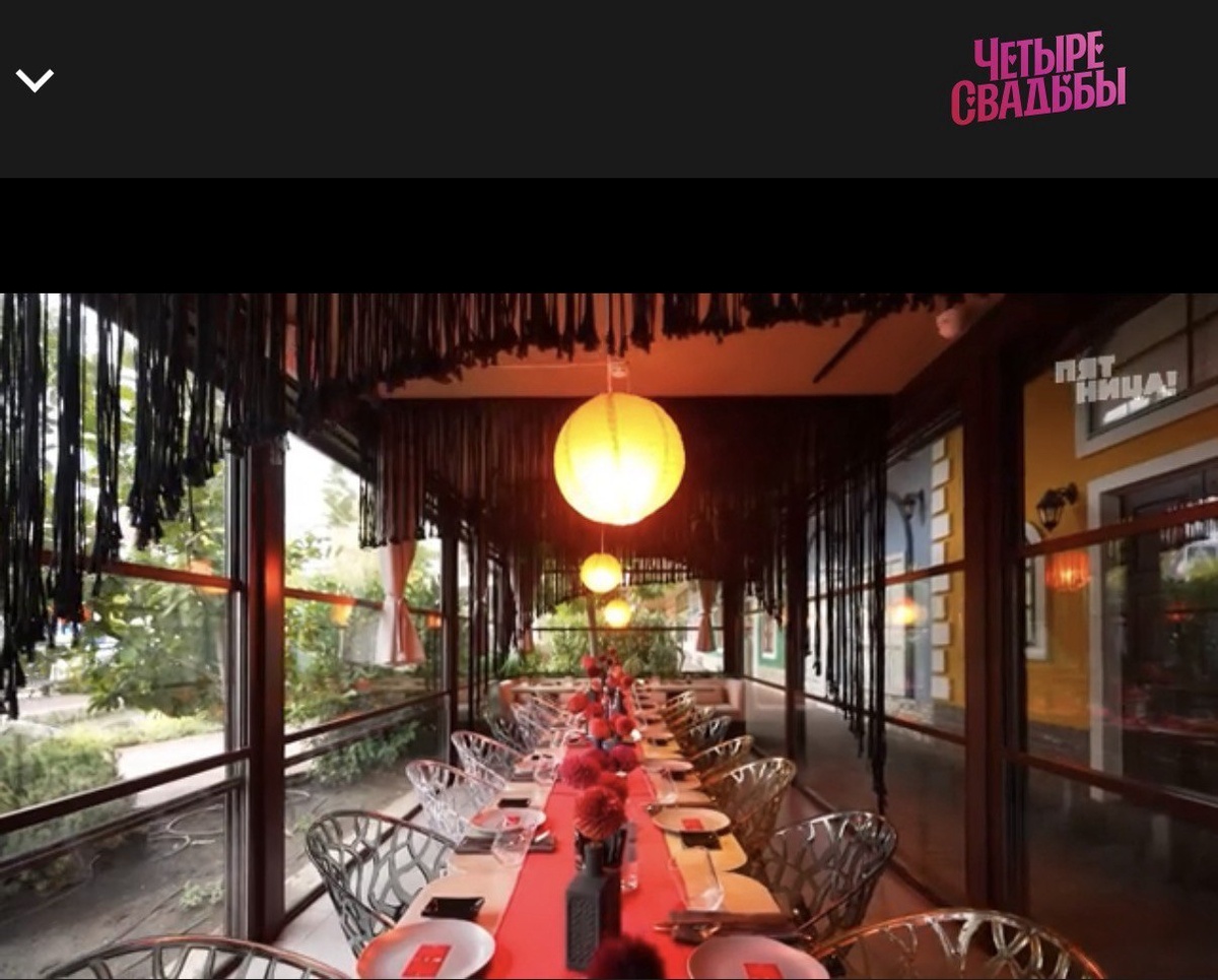 Скрин фото программы "Четыре свадьбы" от телеканала Пятница