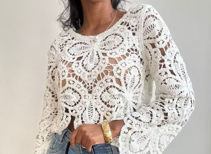 Самые красивые узоры крючком со схемами